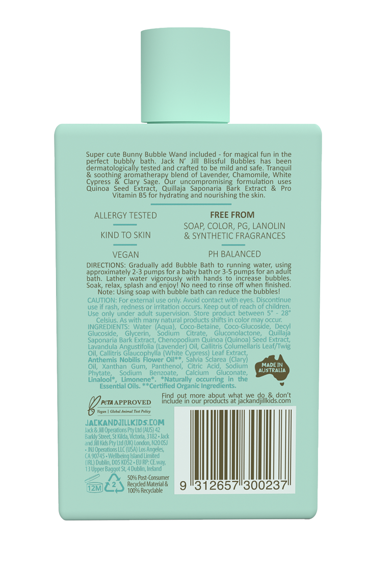 Bubble Bath with Bubble Wand - Natural 300mL