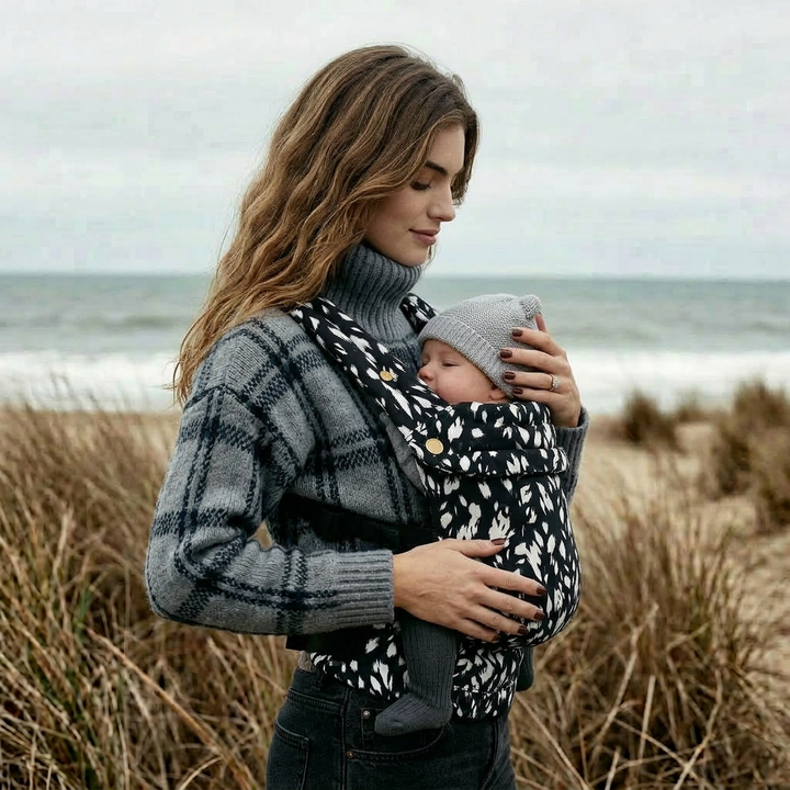 Nomad Air Monochrome Print Baby Carrier - Orca.