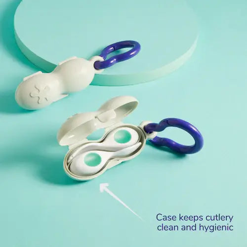 Doddl baby spoon and fork set with travel case